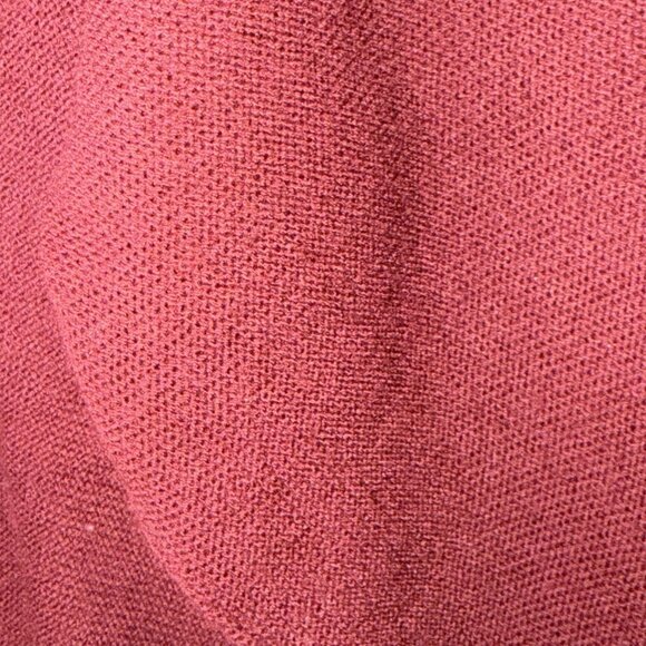 Vtg 90's Izod Cardigan Sweater Burgundy Red Large USA Made Crest Grandpa Acrylic - Picture 5 of 8